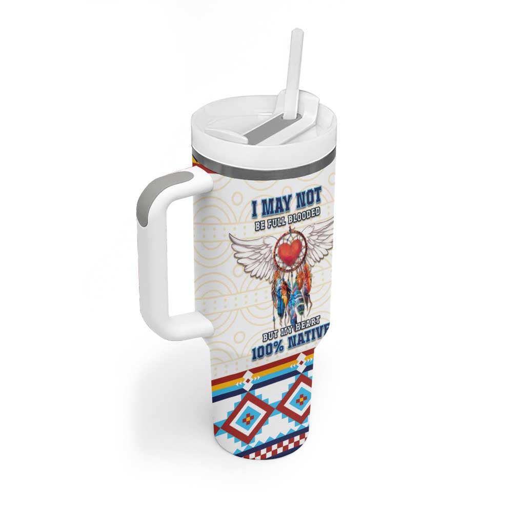 Native American Love Tumbler With Handle Dream Catcher With Angel Wings