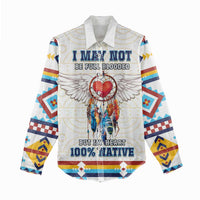 Native American Love Women Casual Shirt Dream Catcher With Angel Wings