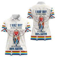 Native American Love Women Polo Shirt Dream Catcher With Angel Wings
