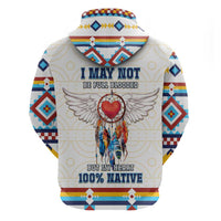 Native American Love Zip Hoodie Dream Catcher With Angel Wings