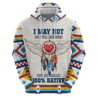 Native American Love Zip Hoodie Dream Catcher With Angel Wings