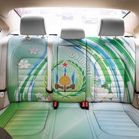 Djibouti Back Car Seat Cover Jabuuti Emblem With Jasmine