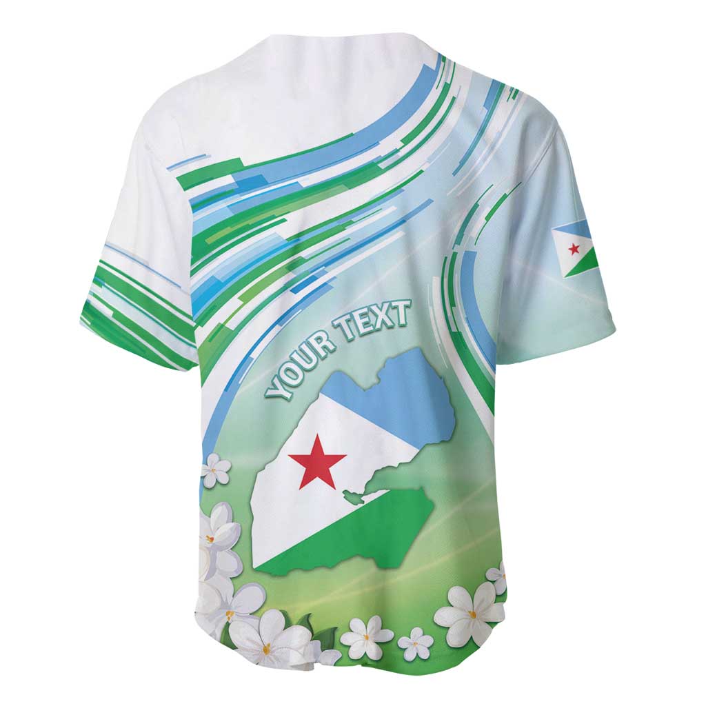 Personalised Djibouti Baseball Jersey Jabuuti Emblem With Jasmine