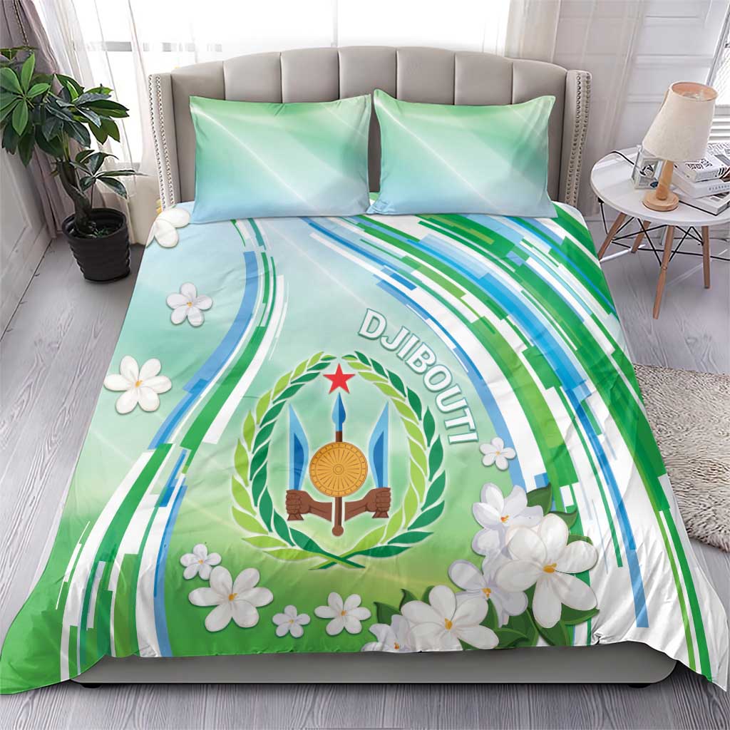 Djibouti Bedding Set Jabuuti Emblem With Jasmine