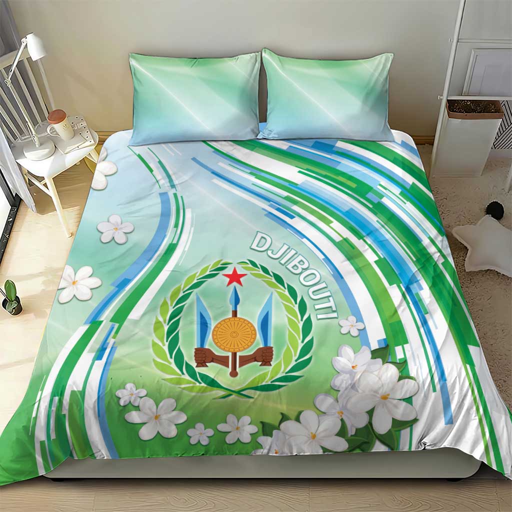 Djibouti Bedding Set Jabuuti Emblem With Jasmine