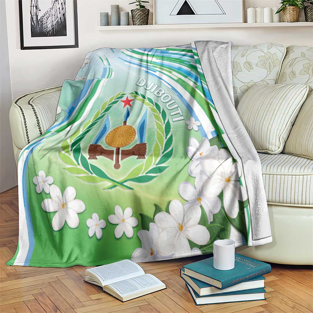 Djibouti Blanket Jabuuti Emblem With Jasmine