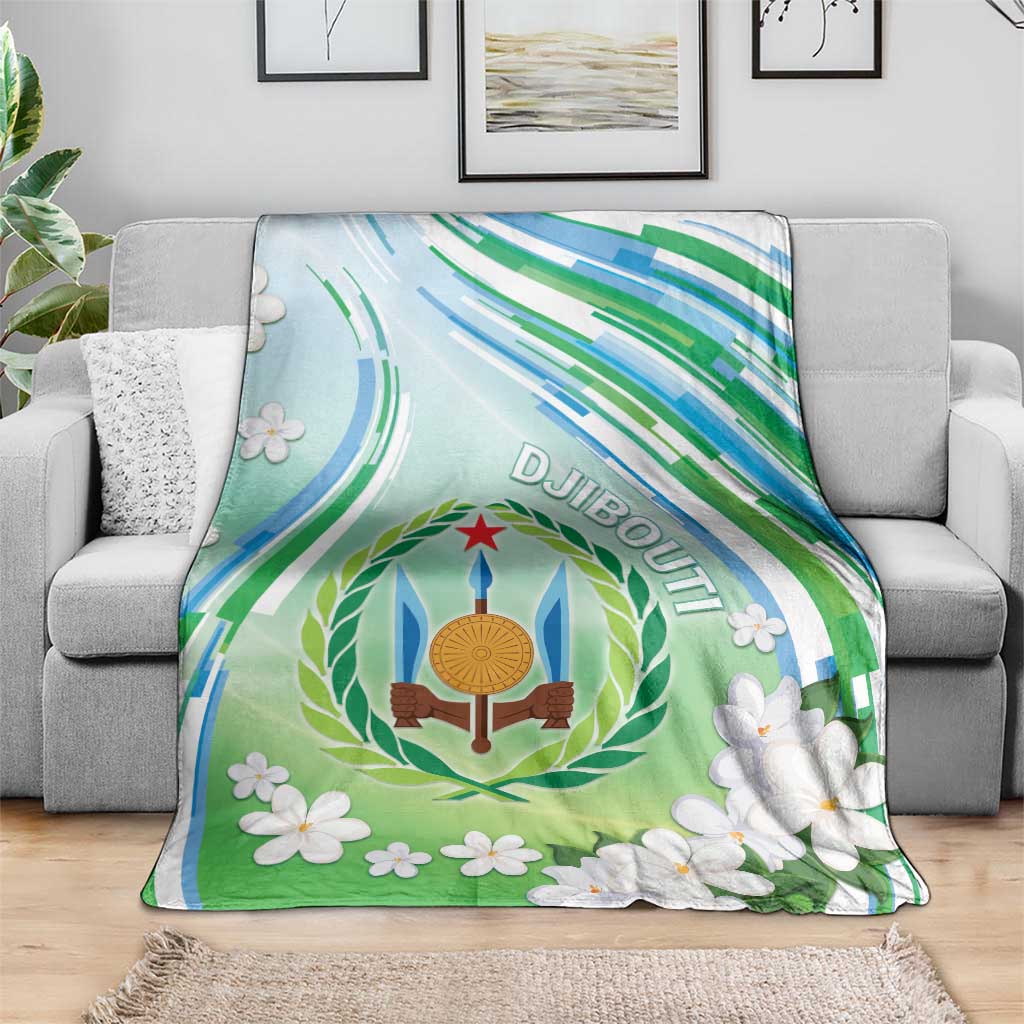 Djibouti Blanket Jabuuti Emblem With Jasmine