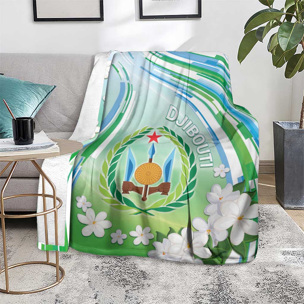 Djibouti Blanket Jabuuti Emblem With Jasmine
