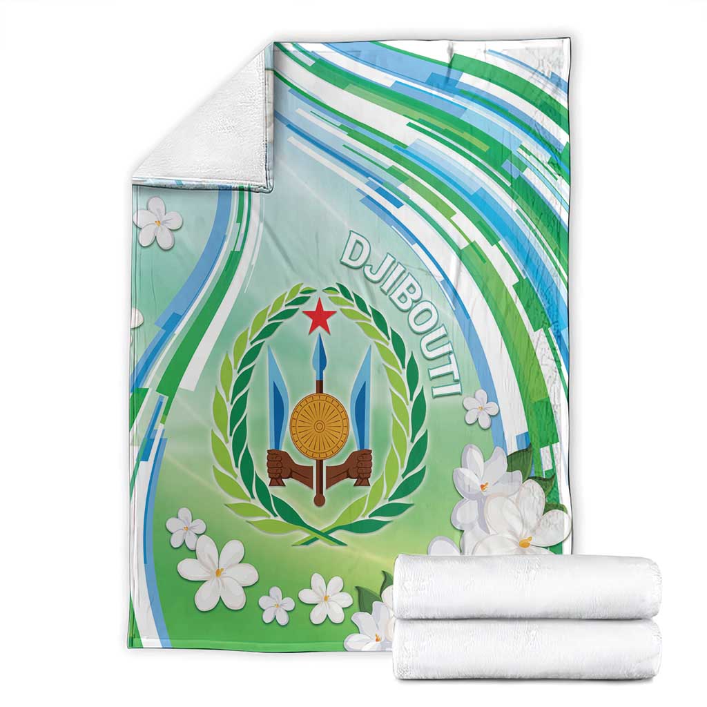 Djibouti Blanket Jabuuti Emblem With Jasmine