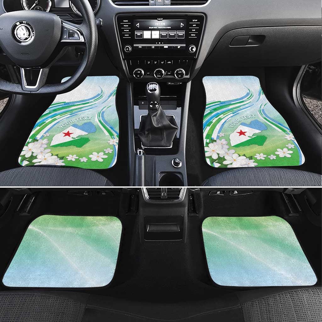 Djibouti Car Mats Jabuuti Emblem With Jasmine