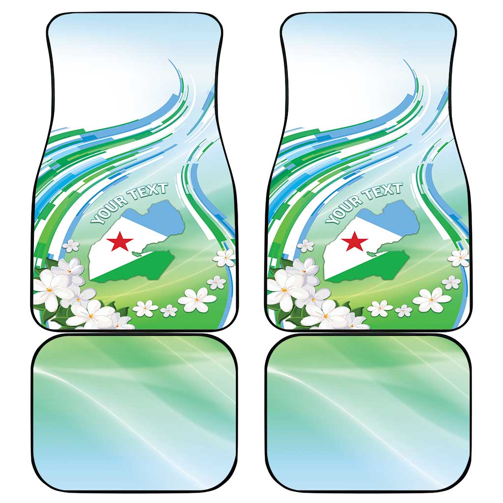 Djibouti Car Mats Jabuuti Emblem With Jasmine