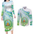 Personalised Djibouti Couples Matching Long Sleeve Bodycon Dress and Long Sleeve Button Shirt Jabuuti Emblem With Jasmine