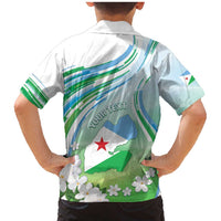 Personalised Djibouti Family Matching Mermaid Dress and Hawaiian Shirt Jabuuti Emblem With Jasmine