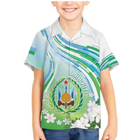 Personalised Djibouti Family Matching Mermaid Dress and Hawaiian Shirt Jabuuti Emblem With Jasmine