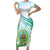 Personalised Djibouti Family Matching Short Sleeve Bodycon Dress and Hawaiian Shirt Jabuuti Emblem With Jasmine