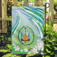 Djibouti Garden Flag Jabuuti Emblem With Jasmine