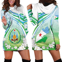 Personalised Djibouti Hoodie Dress Jabuuti Emblem With Jasmine