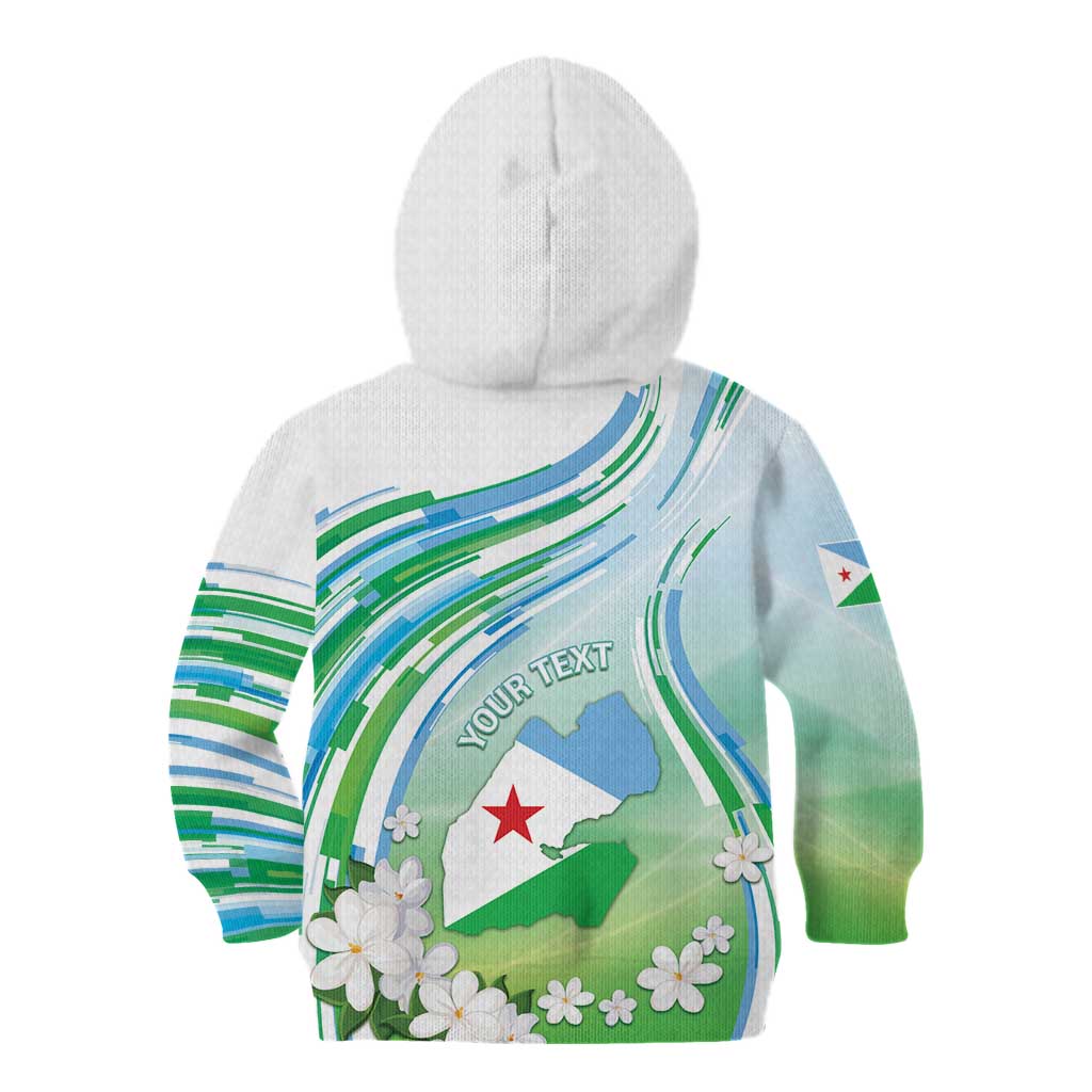 Personalised Djibouti Kid Hoodie Jabuuti Emblem With Jasmine