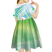 Personalised Djibouti Kid Short Sleeve Dress Jabuuti Emblem With Jasmine