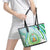 Djibouti Leather Tote Bag Jabuuti Emblem With Jasmine