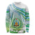 Personalised Djibouti Long Sleeve Shirt Jabuuti Emblem With Jasmine