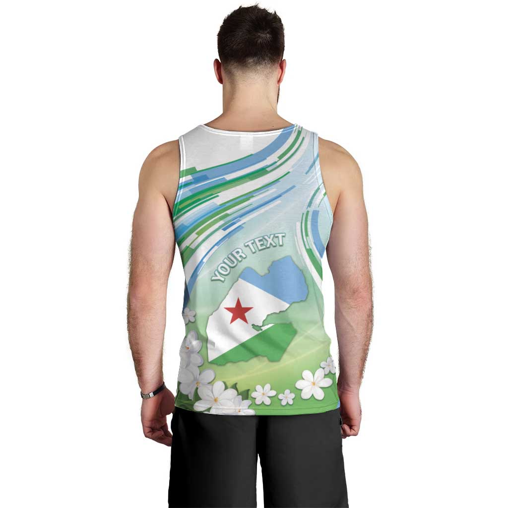 Personalised Djibouti Men Tank Top Jabuuti Emblem With Jasmine