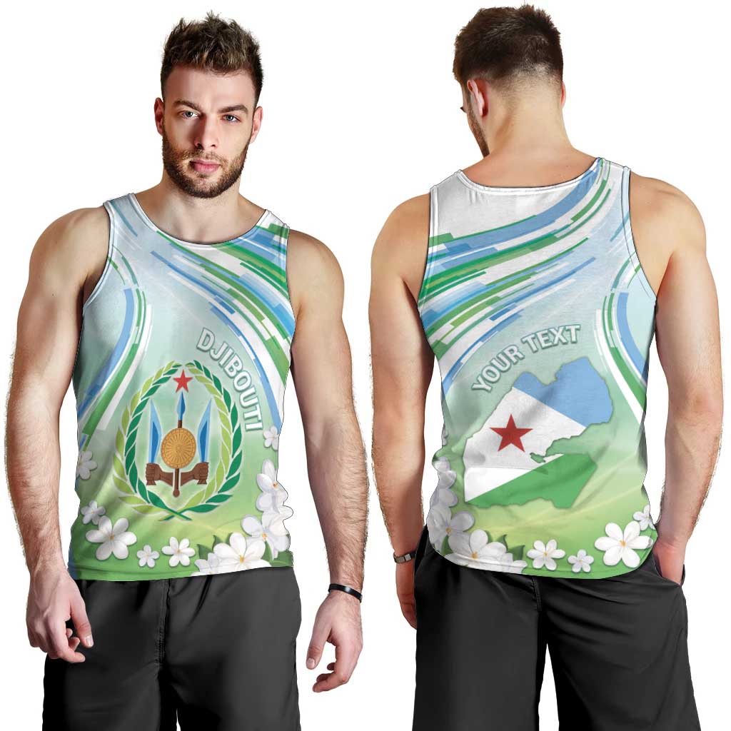Personalised Djibouti Men Tank Top Jabuuti Emblem With Jasmine