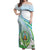 Personalised Djibouti Off Shoulder Maxi Dress Jabuuti Emblem With Jasmine