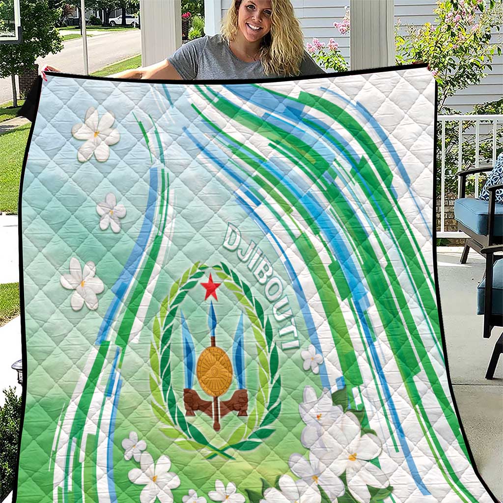 Djibouti Quilt Jabuuti Emblem With Jasmine