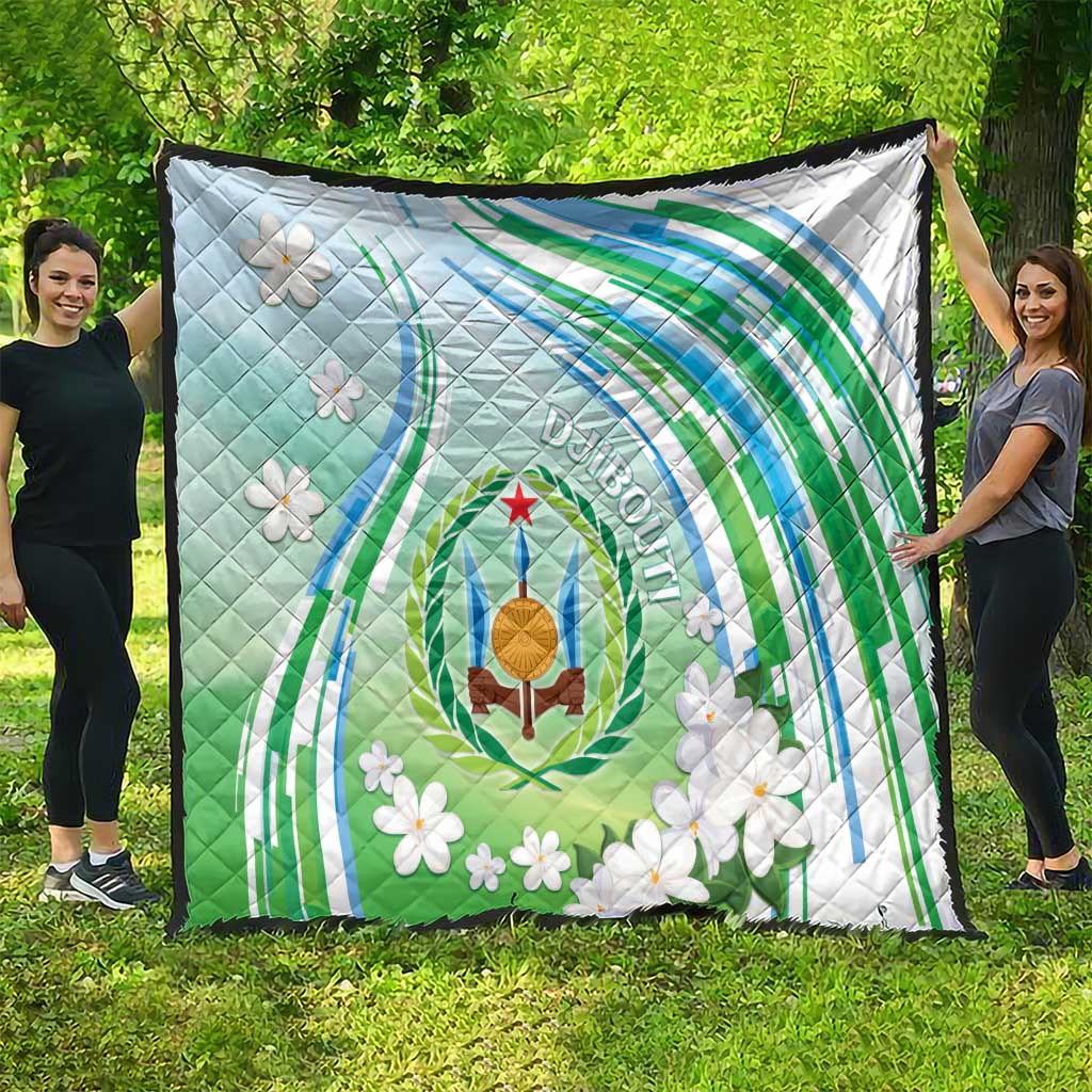 Djibouti Quilt Jabuuti Emblem With Jasmine