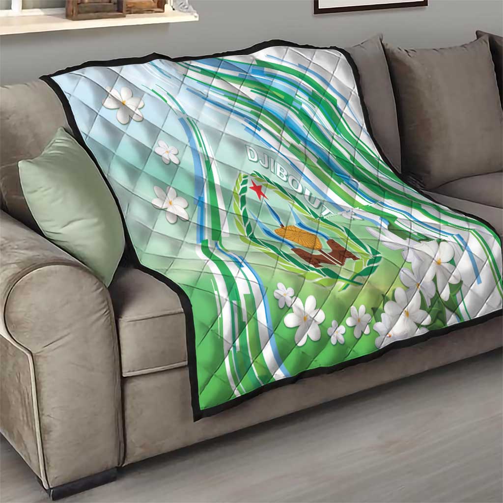 Djibouti Quilt Jabuuti Emblem With Jasmine