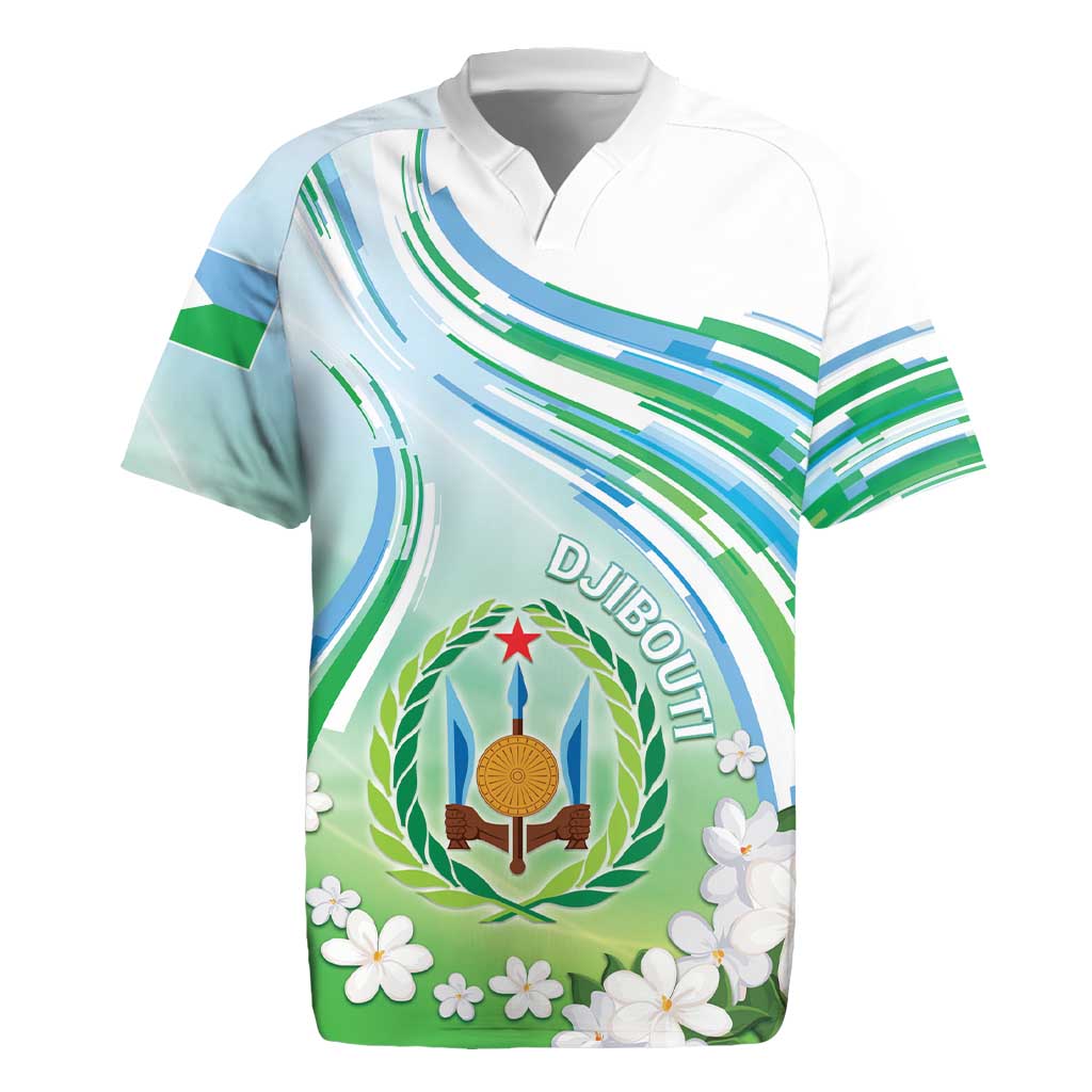 Personalised Djibouti Rugby Jersey Jabuuti Emblem With Jasmine