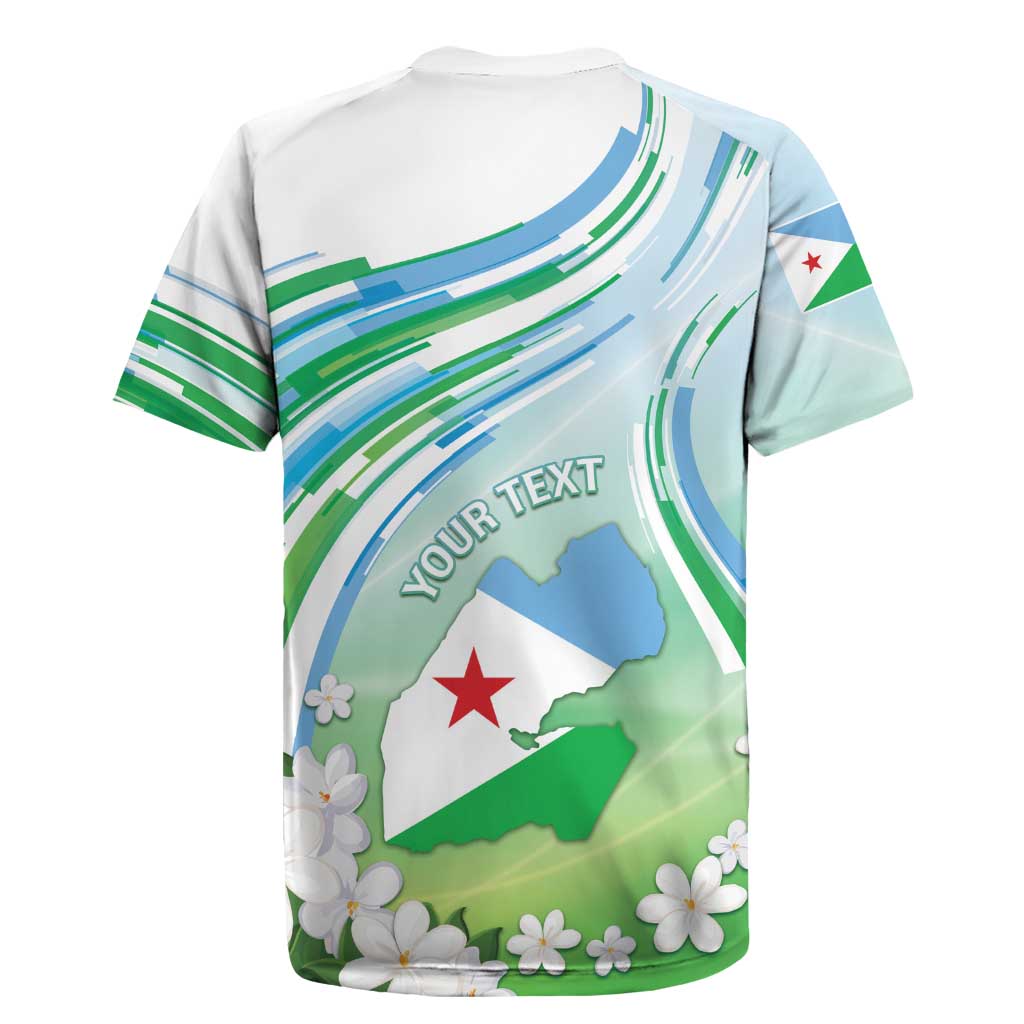 Personalised Djibouti Rugby Jersey Jabuuti Emblem With Jasmine