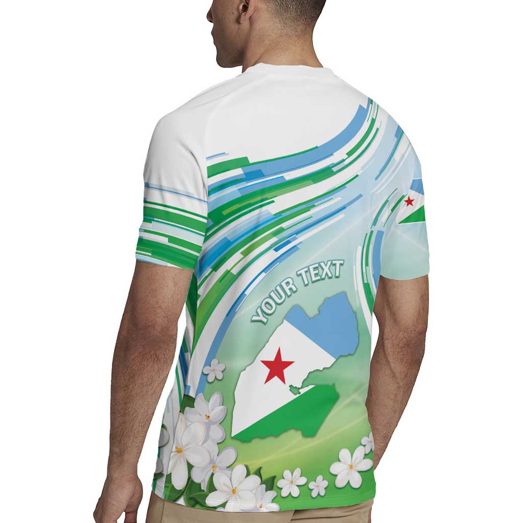 Personalised Djibouti Rugby Jersey Jabuuti Emblem With Jasmine