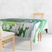 Djibouti Tablecloth Jabuuti Emblem With Jasmine