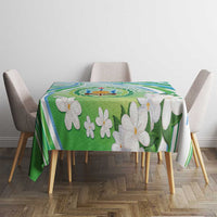Djibouti Tablecloth Jabuuti Emblem With Jasmine