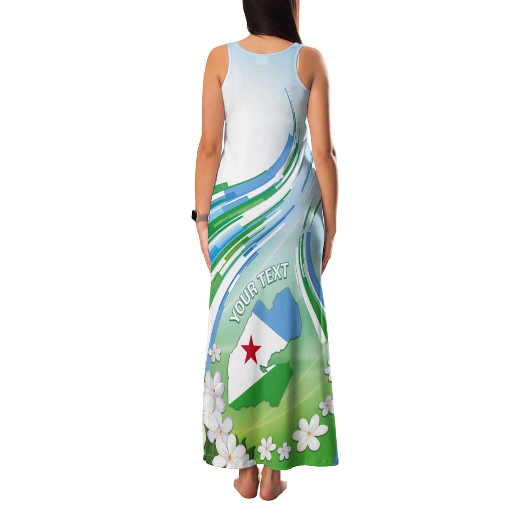 Personalised Djibouti Tank Maxi Dress Jabuuti Emblem With Jasmine