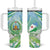 Personalised Djibouti Tumbler With Handle Jabuuti Emblem With Jasmine