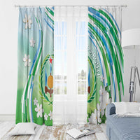 Djibouti Window Curtain Jabuuti Emblem With Jasmine
