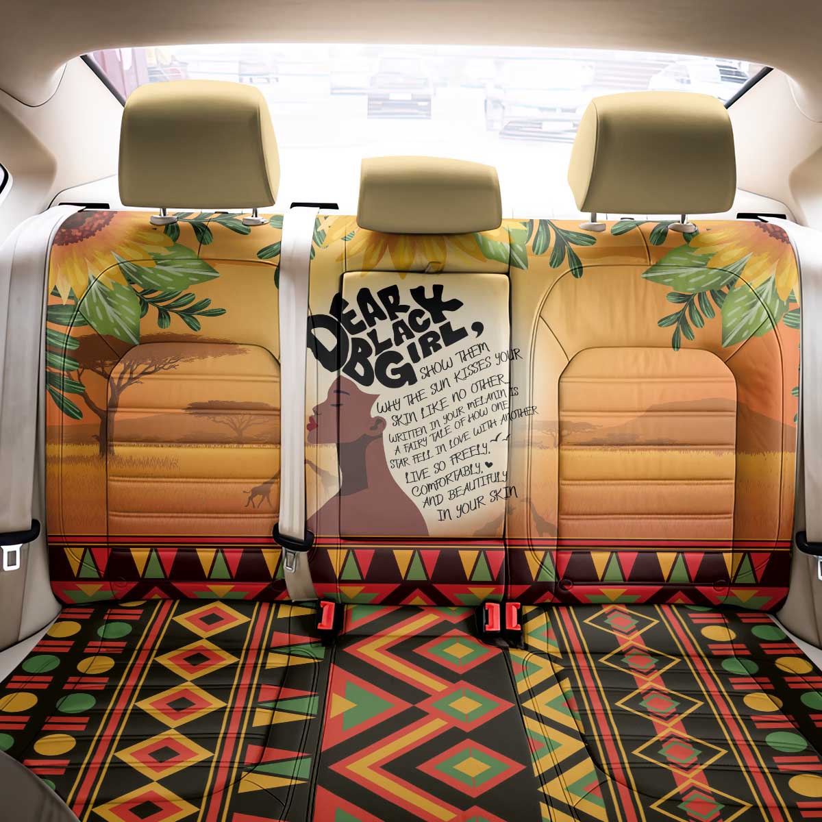 Dear Black Girl Back Car Seat Cover African Black Women Pride