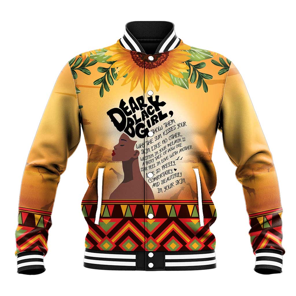 Dear Black Girl Baseball Jacket African Black Women Pride