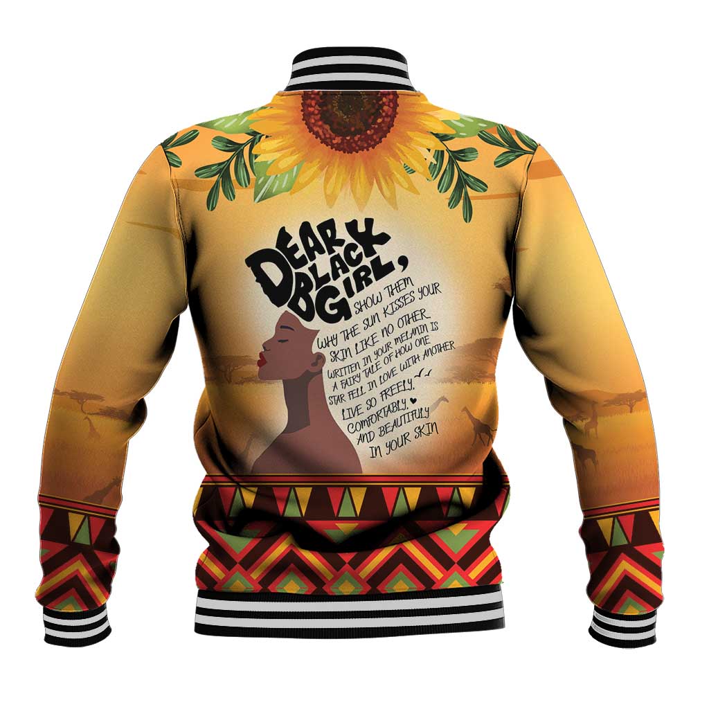 Dear Black Girl Baseball Jacket African Black Women Pride
