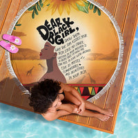 Dear Black Girl Beach Blanket African Black Women Pride