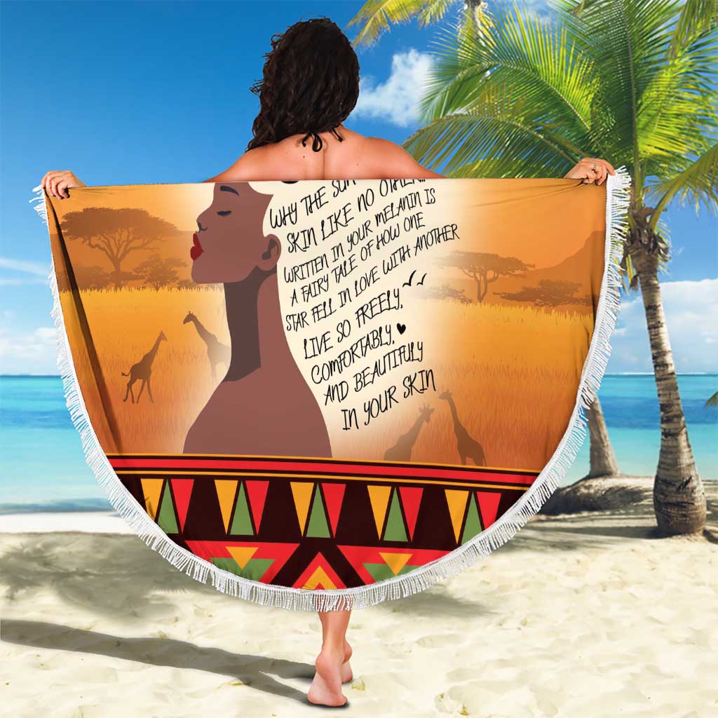 Dear Black Girl Beach Blanket African Black Women Pride