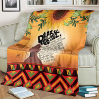 Dear Black Girl Blanket African Black Women Pride