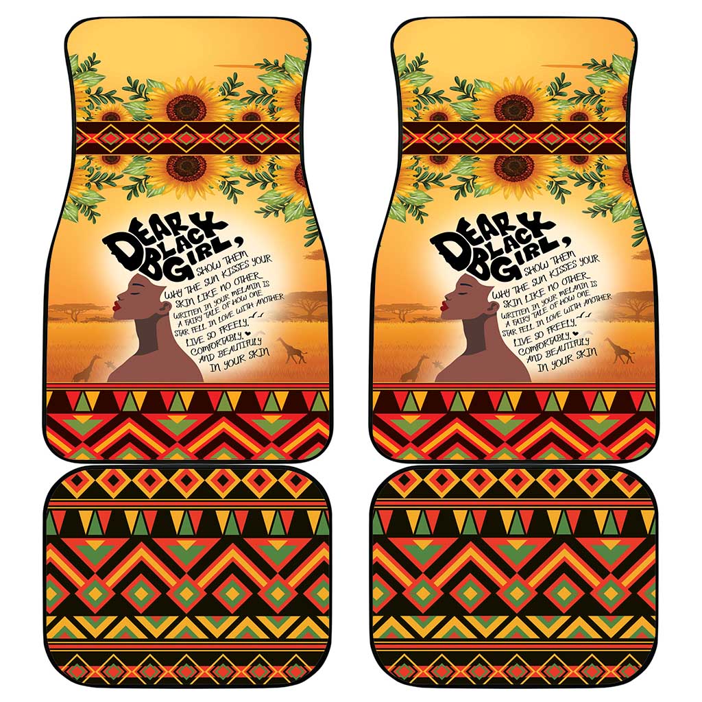 Dear Black Girl Car Mats African Black Women Pride