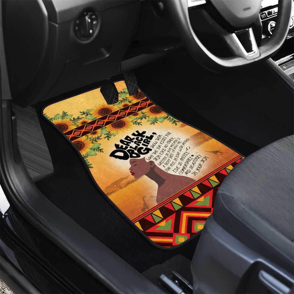 Dear Black Girl Car Mats African Black Women Pride