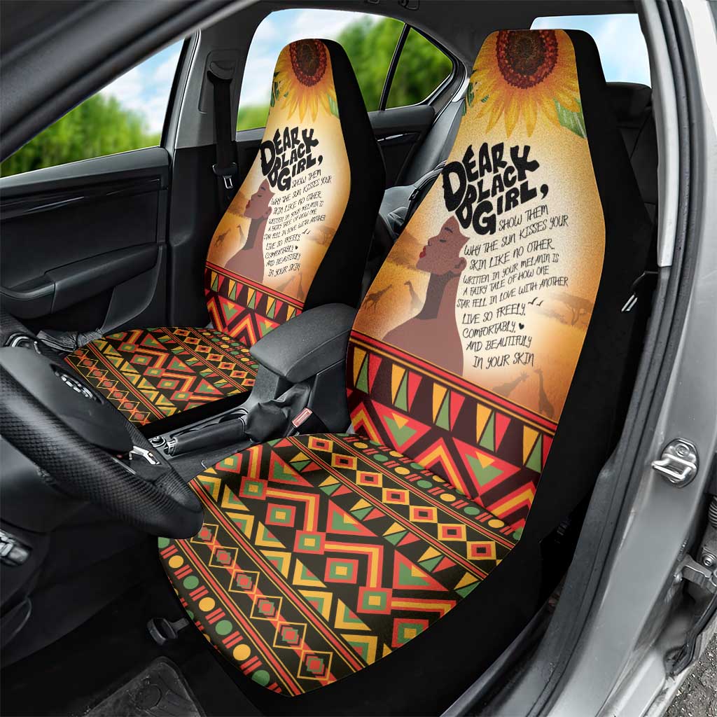 Dear Black Girl Car Seat Cover African Black Women Pride