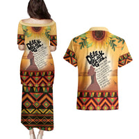 Dear Black Girl Couples Matching Puletasi and Hawaiian Shirt African Black Women Pride