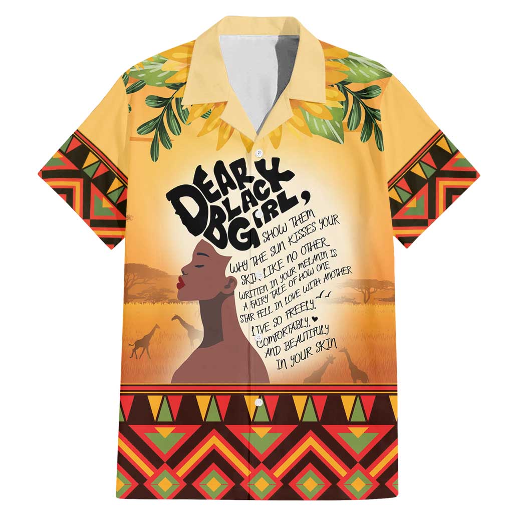 Dear Black Girl Family Matching Mermaid Dress and Hawaiian Shirt African Black Women Pride